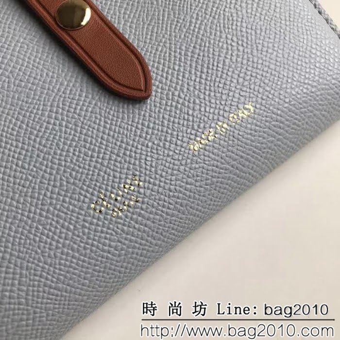 CELINE賽琳原單 專櫃款 手掌紋牛皮小號搭扣拼色錢夾 0146 SL1418